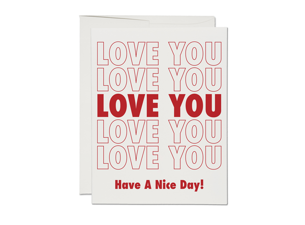 love you {grocery bag} card