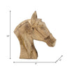 wooden horse head figurine 11 in.