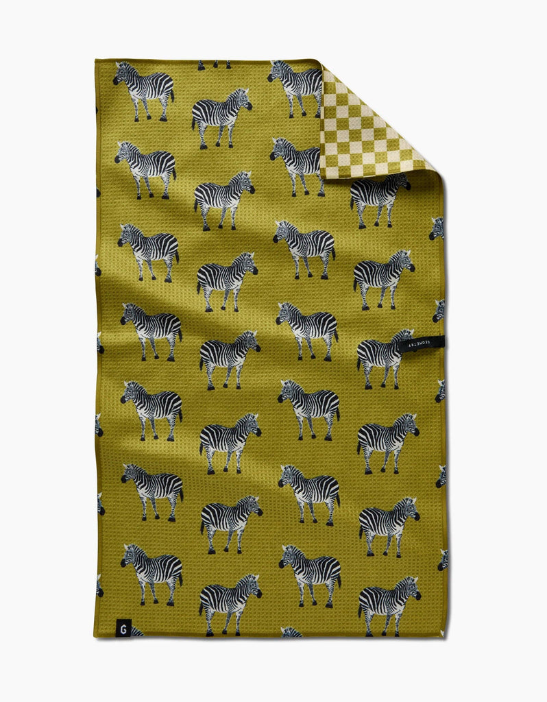 zebra way tea towel