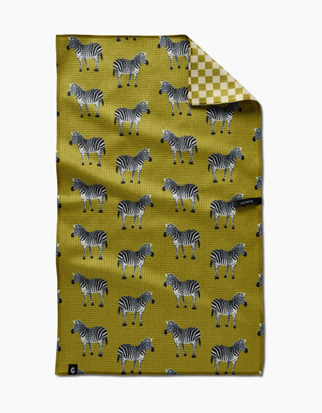 zebra way tea towel