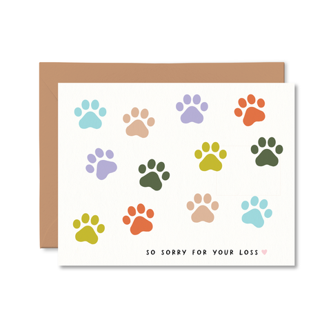 so sorry for your loss pet sympathy card