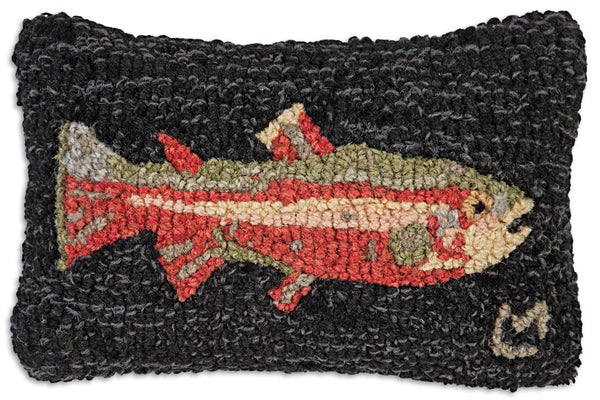 steelhead trout throw pillow