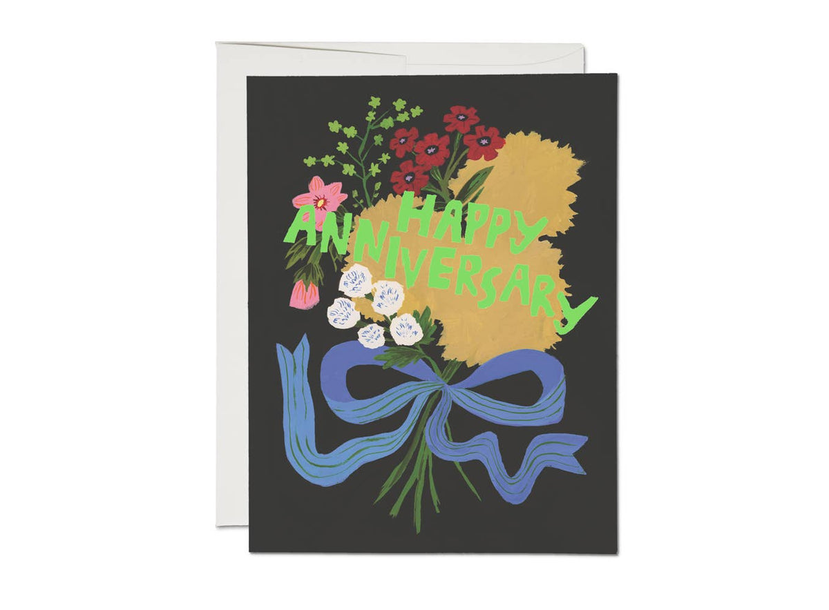 happy anniversary {bouquet} card