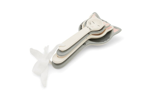 kittens ceramic measuring spoons {set of 5}