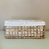 woven storage baskets with cotton liner {set of 3}