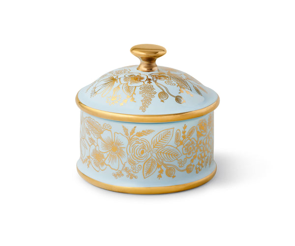 floral round porcelain box