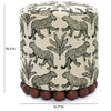 cream leopard jacquard ottoman (preorder)