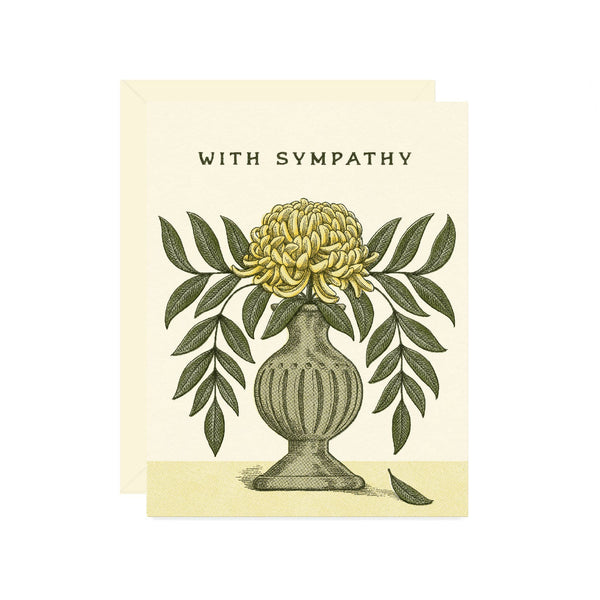 with sympathy {chrysanthemum card}