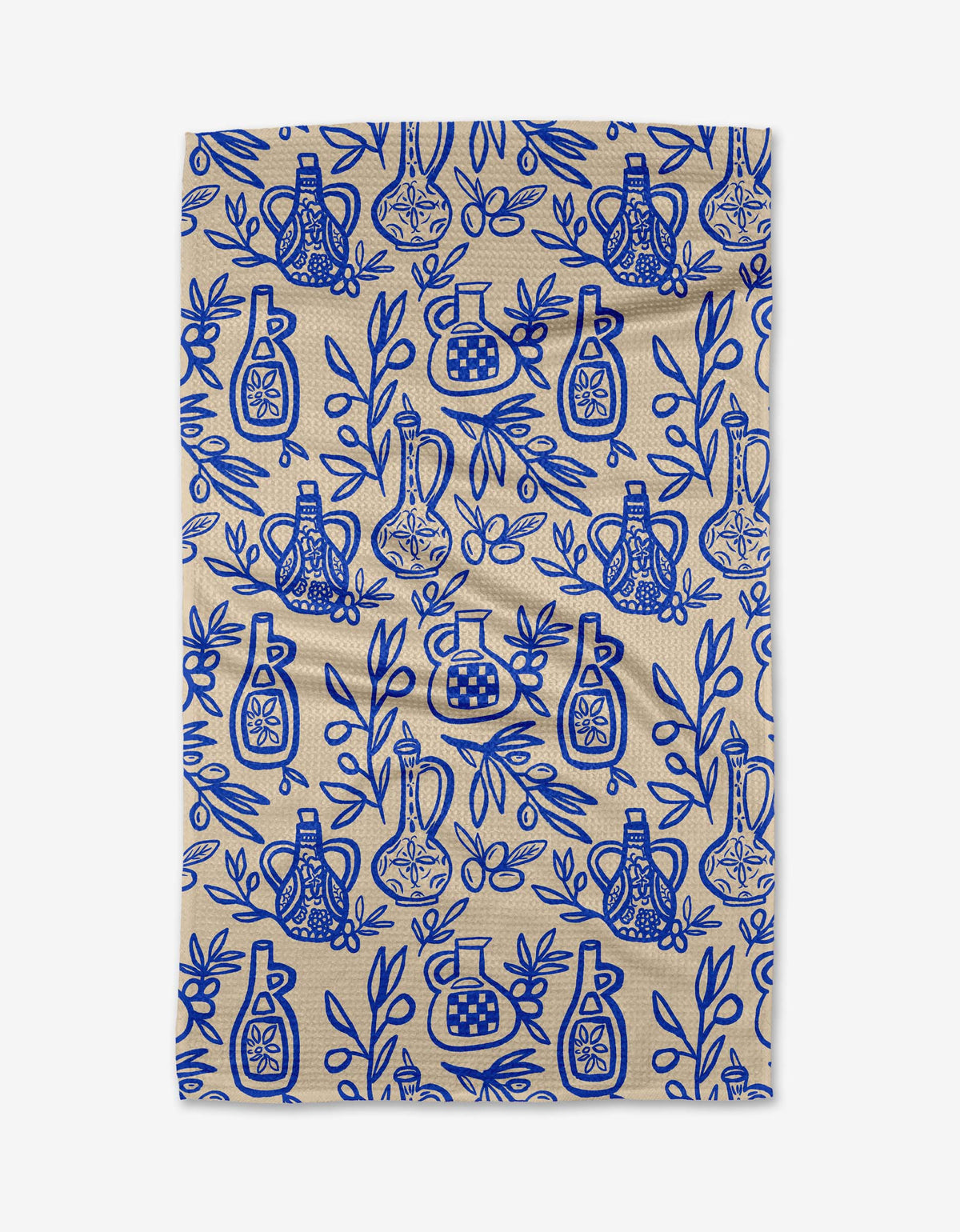 mediterranean pour tea towel