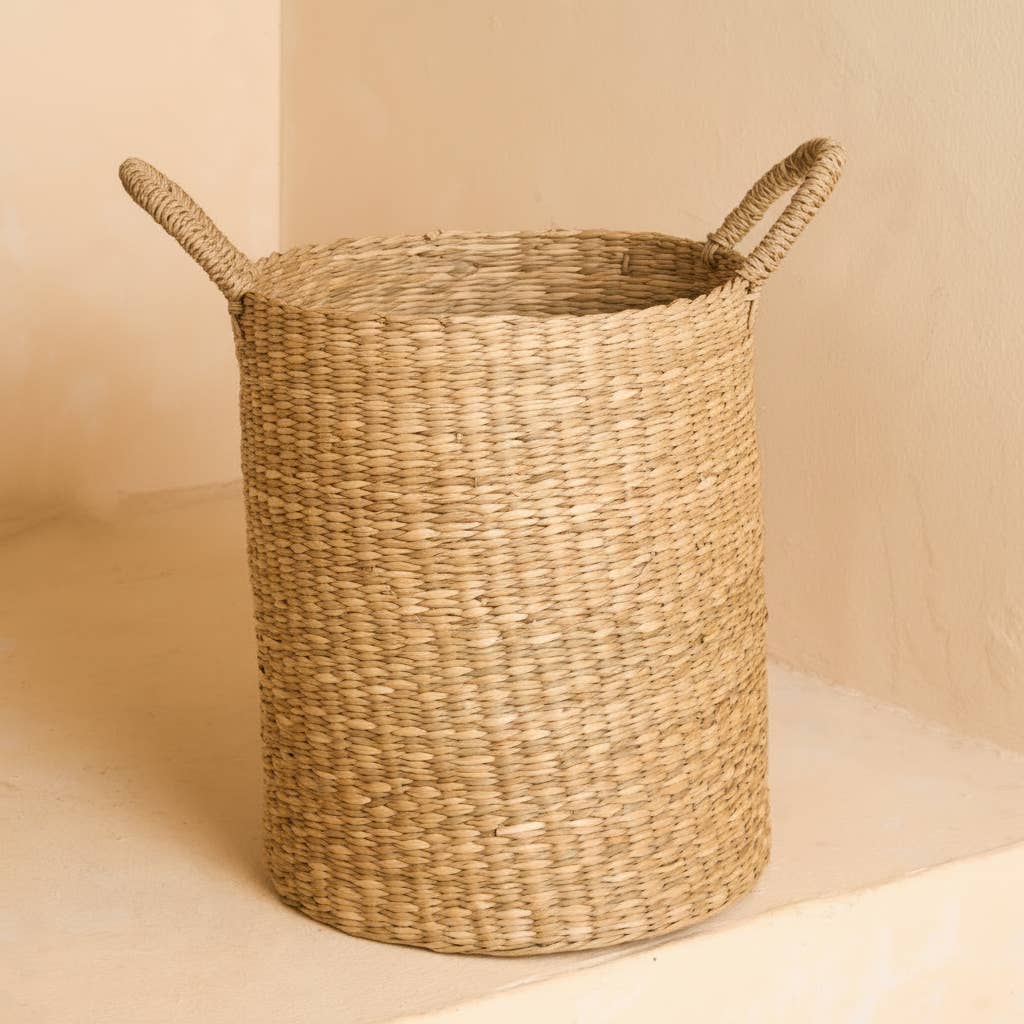 seagrass floor basket with handles {small}