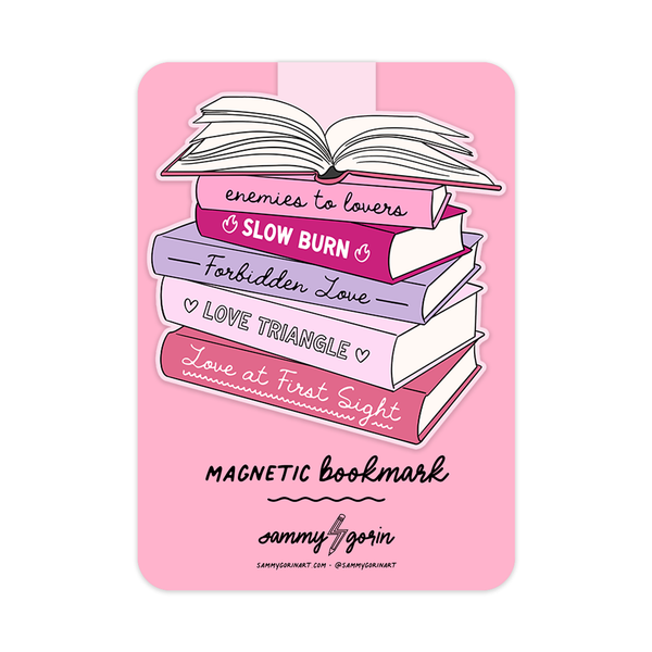 romance tropes magnetic bookmark