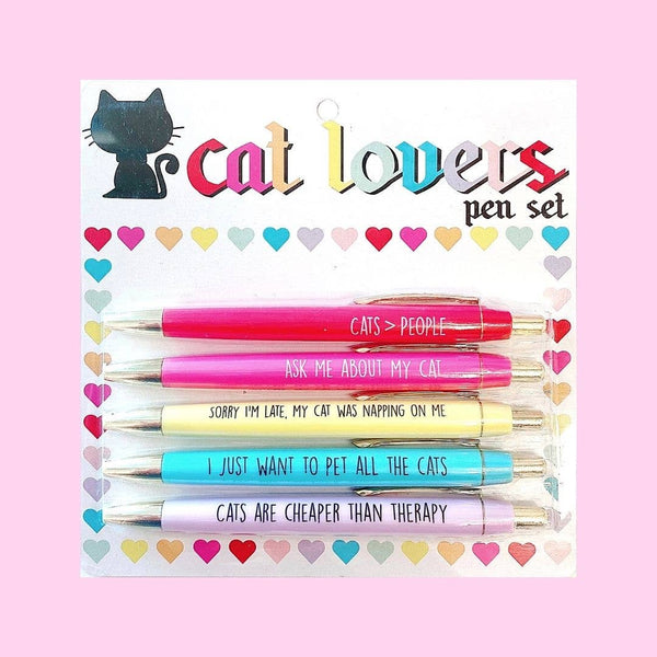 cat lovers pen set