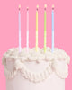 pastel glitter cake candles
