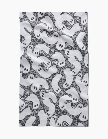 swirling ghosts tea towel
