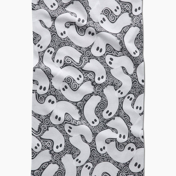 swirling ghosts tea towel