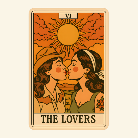 the lovers {tarot cowgirls} sticker