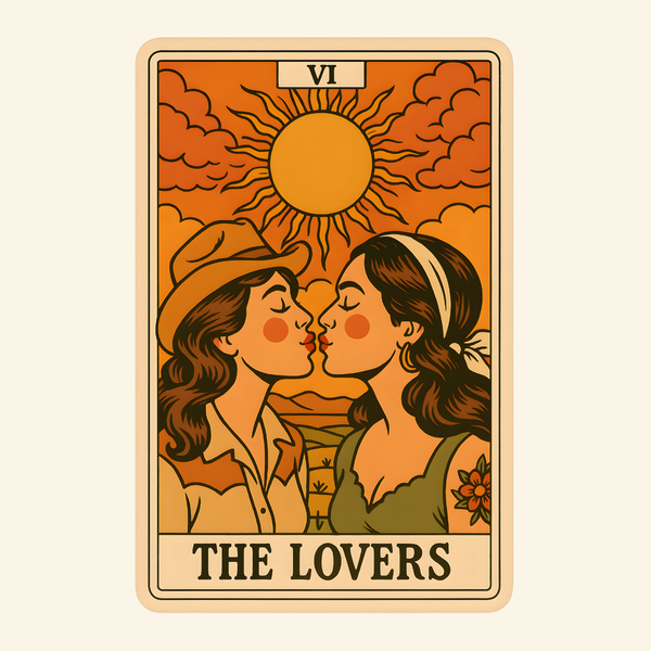 the lovers {tarot cowgirls} sticker