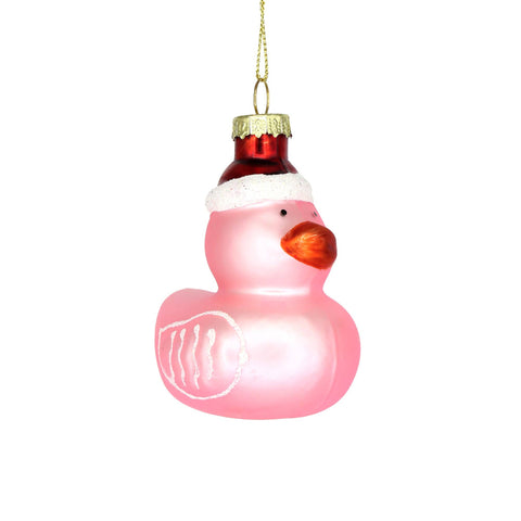 pink duckie w/ hat ornament