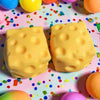 squishy cheese square stress cube