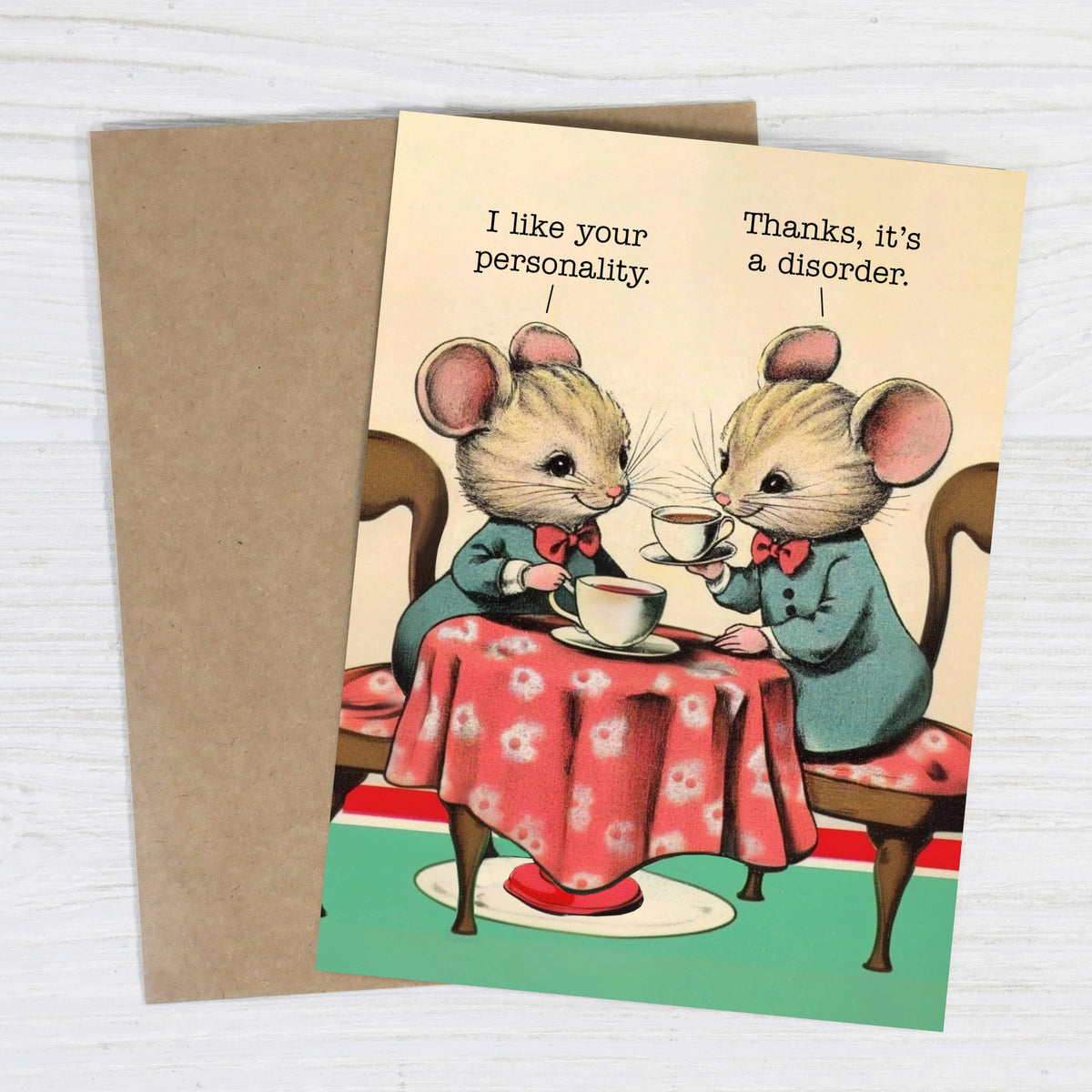 i like your personality mice card