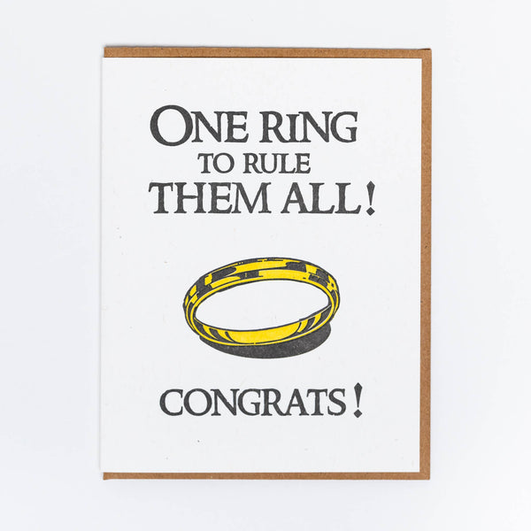 one ring to rule them all!  congrats! card