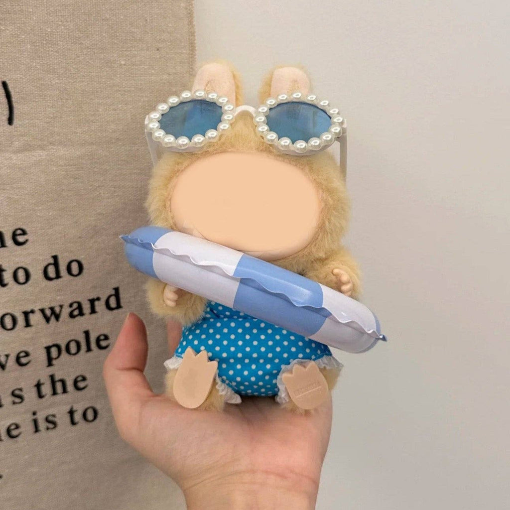 labubu blue swimsuit set