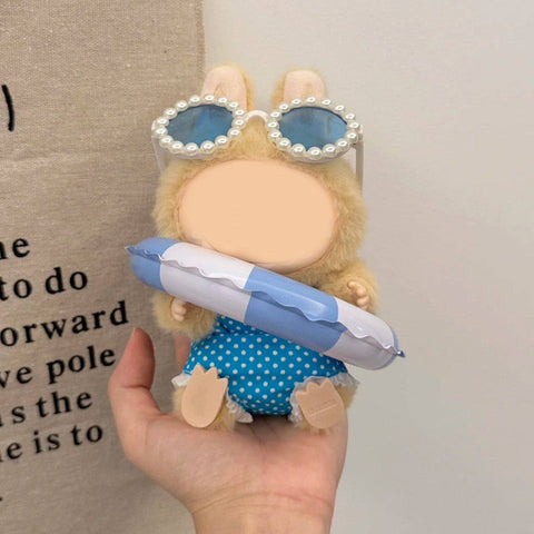 labubu blue swimsuit set