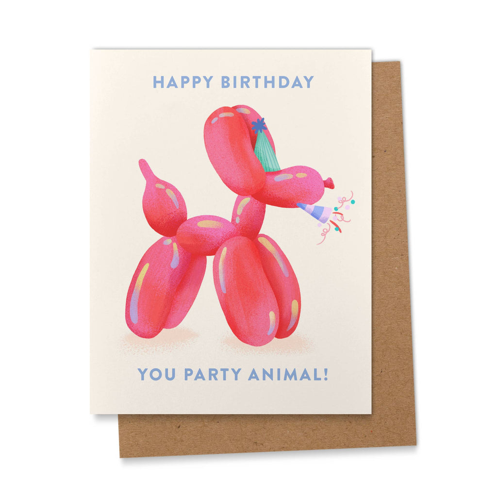 happy birthday you party animal! card