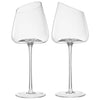 clear slanted wine glasses