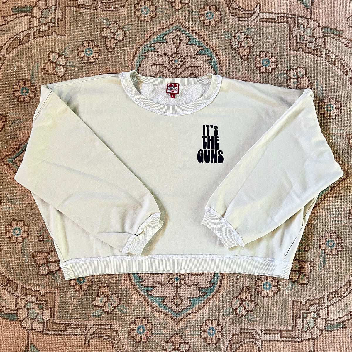 it’s the guns western cropped sweatshirt