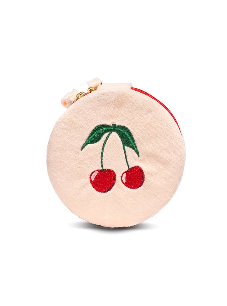 cherry  velvet travel case