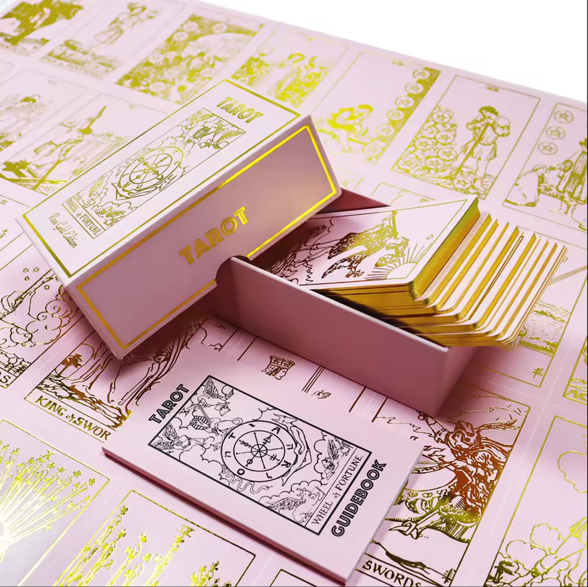 rose/gold foil classic tarot deck & guidebook