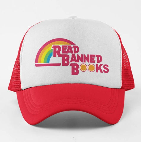 read banned books trucker hat