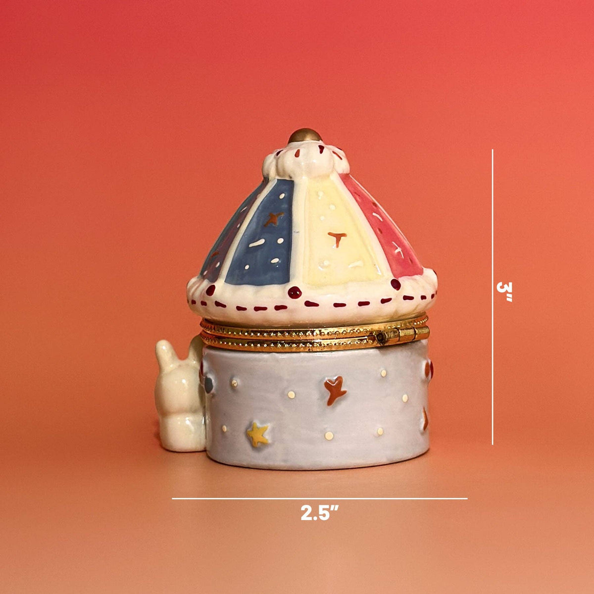 carousel tent bunny trinket box