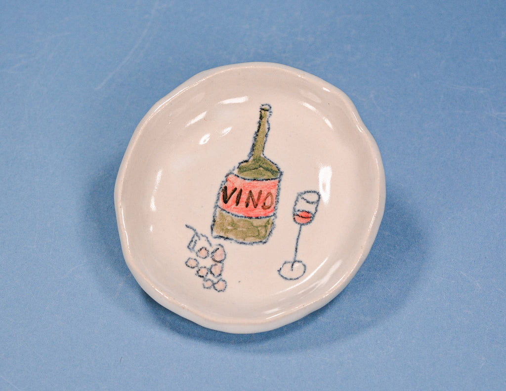 wine ceramic dish
