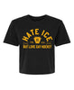 hate ice but love gay hockey cropped tee