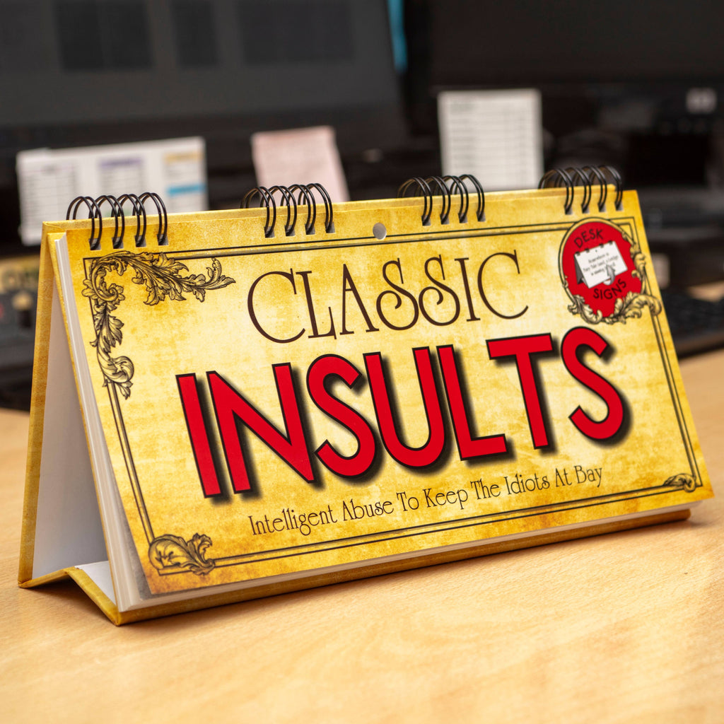 classic insults flip book