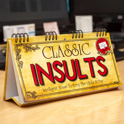classic insults flip book
