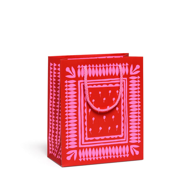 geometric neon gift bag