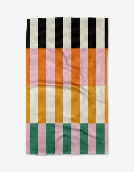 stacked stripes tea towel