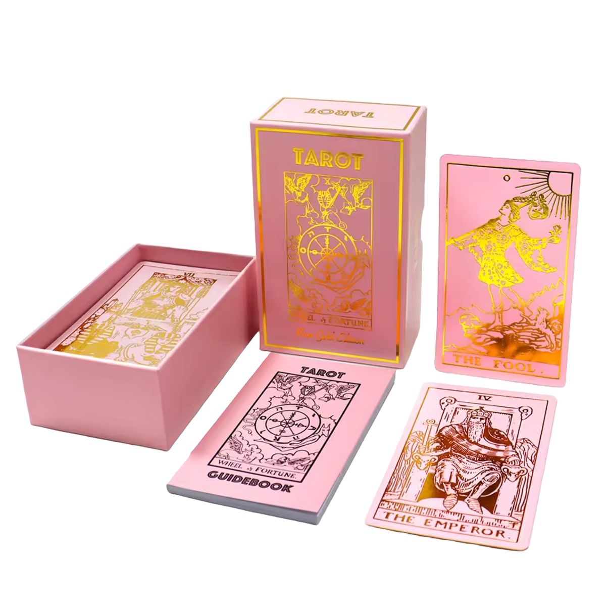 rose/gold foil classic tarot deck & guidebook
