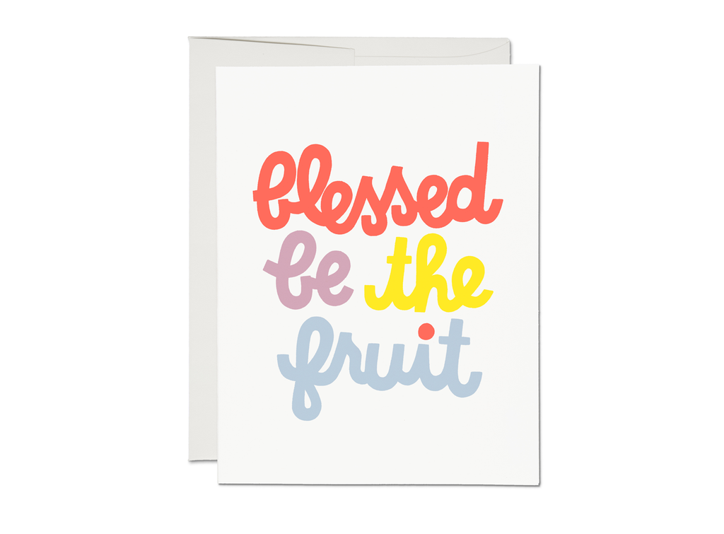 blessed be the fruit {baby } card