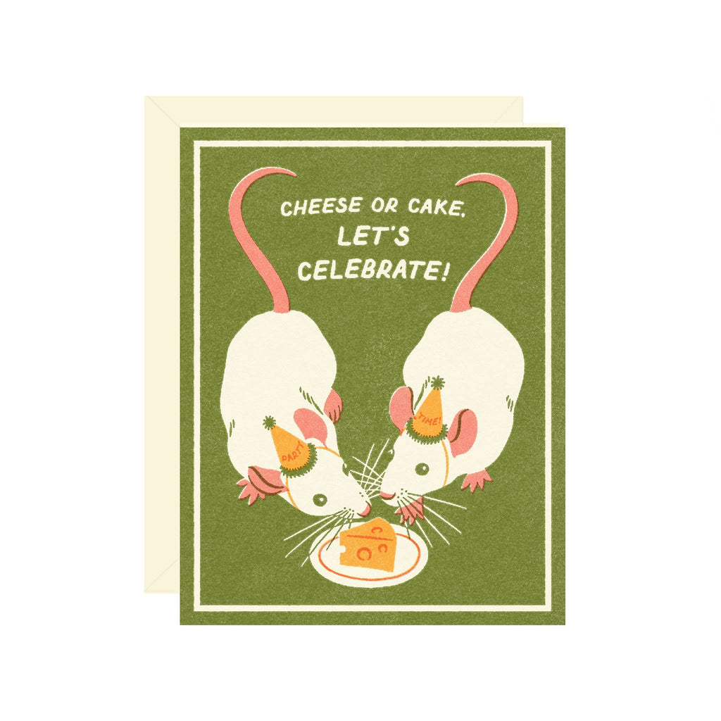 cheese or cake let’s celebrate {mice card}
