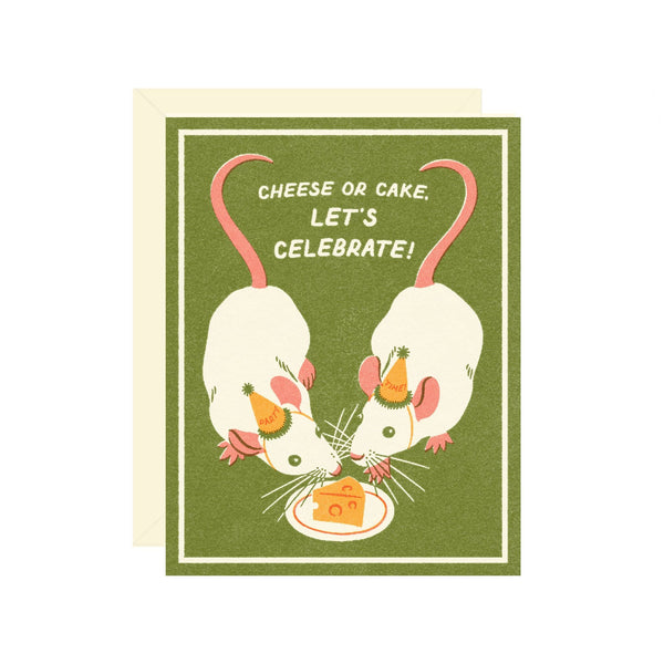 cheese or cake let’s celebrate {mice card}