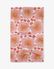 hibiscus sunset tea towel