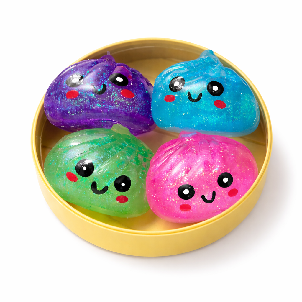 mini dumpling squishy sensory set of 12 {4 pack}