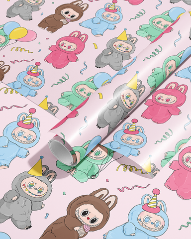 big into party energy wrapping paper