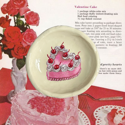 heart cake trinket dish