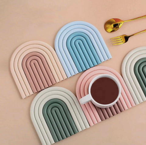 silicone rainbow trivet