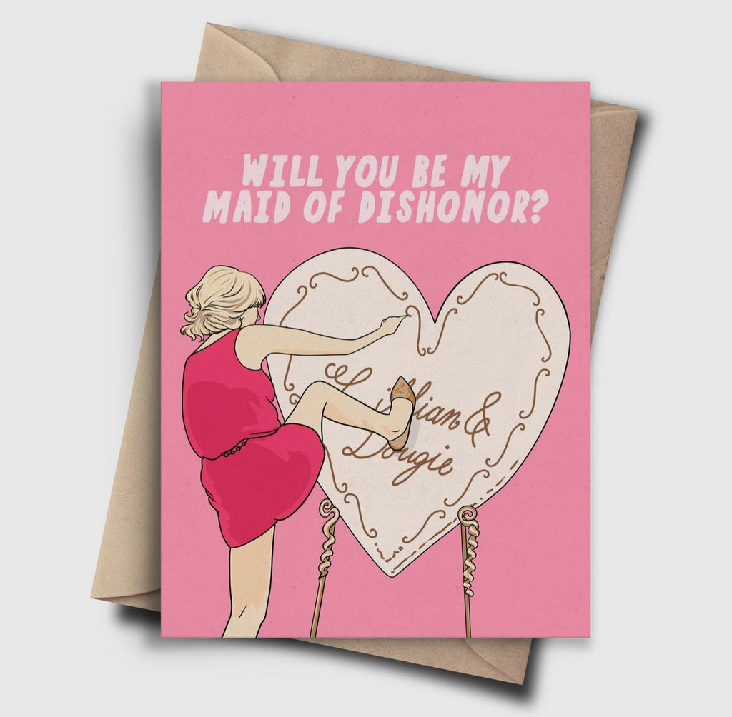 will you be my maid of dishonor card